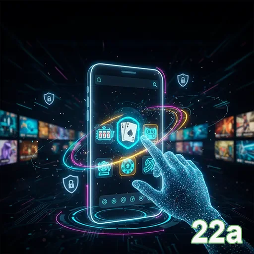 Imagem do aplicativo 22a no site 22a, apresentando funcionalidades e interface intuitiva.